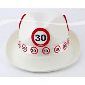 Party kalap szülinapi fehér Sebességkorlátozó 30-as