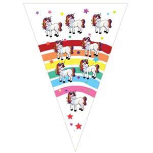 Party banner 2,5m szivárványos unikornisok