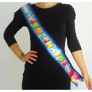 Party vállszalag Színes lufis A Szülinapos! feliratos kék parti szalag (1db/csomag) Happy Birthday