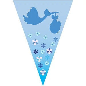 Party banner babás gólya hozza fiús kék
