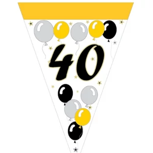 Party banner évszámos "40", lufis 2,5m