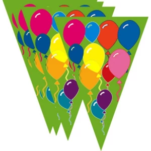 Party banner lufis 10db zászlóval,28cm hosszú, 2,5cm széles