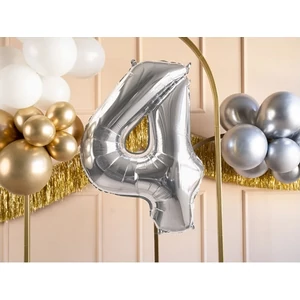 Partylufi fólia 4. szám 72 cm, ezüst 