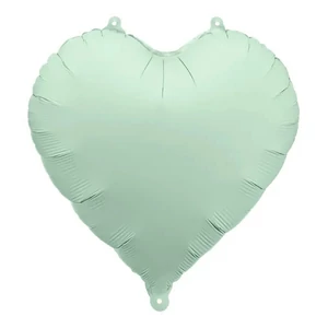 Partylufi fólia szív, 45 cm, halvány zöld