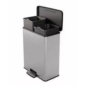 Pedálos szemetes újrahasznosított műanyag kivehető vödörre 2x26  CURVER  Deco bin duo