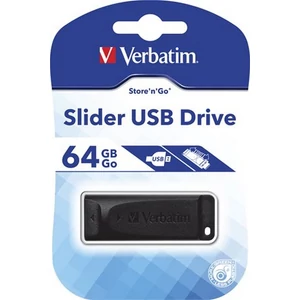 Pendrive 64GB Verbatim USB 2.0 Slider fekete UV64GSF