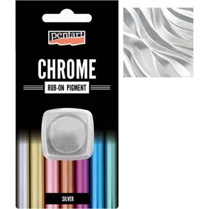 Pigmentpor 0,5g Rub-on pigment chrome effect ezüst