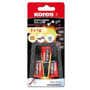 Pillanatragasztó 3x1gr Kores Power Glue gél