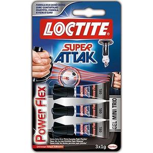 Pillanatragasztó 3x1gr Loctite Super Bond Power Mini Trio Gel HENKEL 1995645