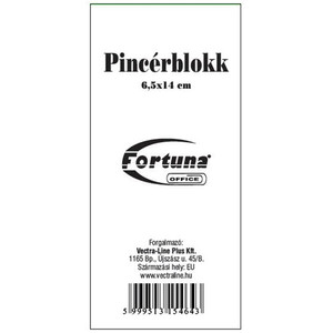 Pincértömb fehér ragasztott 6, 5x13x3cm