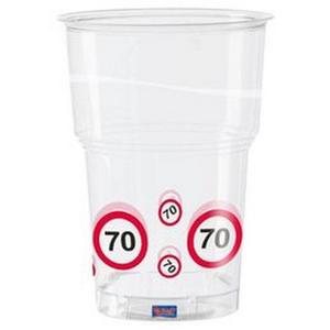 Party pohár szülinapi 70 Sebességkorlátozó 350ml 10db/csomag
