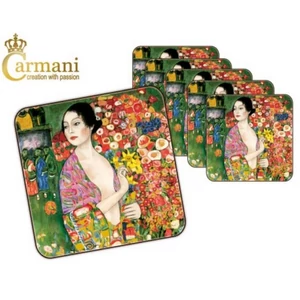 Poháralátét parafa 10x10cm, " Klimt: A táncos