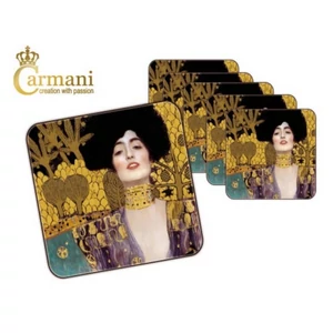 Poháralátét parafa 10x10cm, " Klimt: Judith