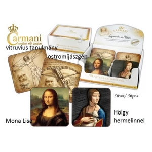 Poháralátét parafa 10x10cm, Leonardo Da Vinci: Ostromíjászgép