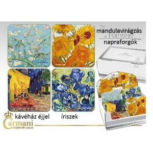 Poháralátét parafa 10x10cm, Van Gogh: Napraforgók
