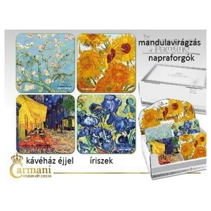 Poháralátét parafa 10x10cm, Van Gogh: Mandulavirágzás