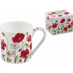 Porcelán bögre pipacs mintával 500ml
