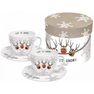 Porcelán csésze szett 2db 0, 2l-es csésze, karácsonyi mintás Oh! Let it Snow! porcelán