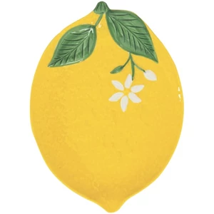 Porcelán kínálótál Sárga citrom 25x18,5cm,Fleurs et Citrons