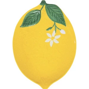 Porcelán kínálótál Sárga citrom 30x22cm, Fleurs et Citrons