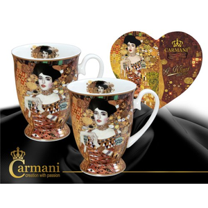 Porcelán lábasbögre szett 2db-os Klimt: Adele Bloch porcelán