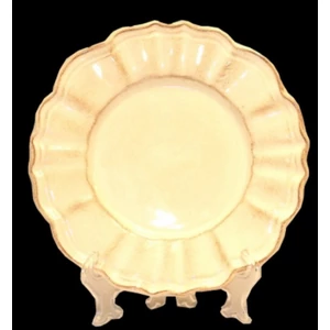 Tányér lapos kerámia natúr 26,5cm, White Forest lapostányér kézzel festett