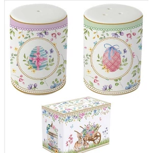Porcelán só-borsszóró szett 7cm, Spring Bloom dobozban