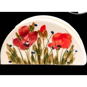 Szalvétartó kerámia pipacs kerámia 16,5x4x9cm