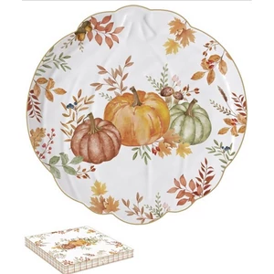Porcelán tálca Harvest 27cm tökformájú dobozban