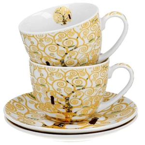 Porceláncsésze+alj 270ml Életfa 2 személyes dobozban