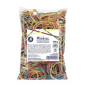 Postázógumi 60X2mm VICTORIA FACILITY 0,5kg vegyes színű