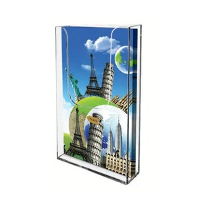 Prospektustartó la/4 fali 105x161x33 mm, 1 rekeszes 1/3 A4-es prospektusokhoz.