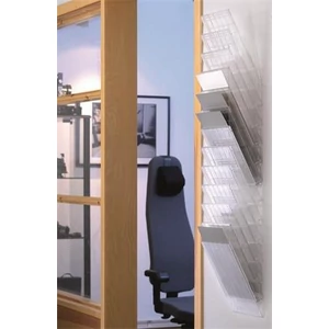 Prospektustartó fali álló A4 DURABLE FLEXIBOXX 12 áttetsző