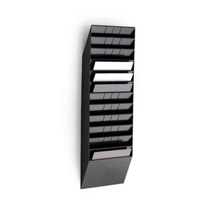 Prospektustartó fali fekvő A4 DURABLE FLEXIBOXX 12 fekete
