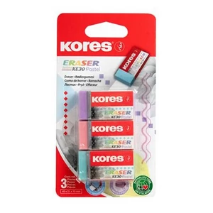 Radír Kores Ke-30, 3 Pasztell Szín IK40314