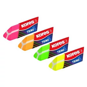 Radír Kores Trino, vegyes neon színek IK40502