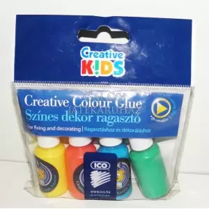Ragasztó folyékony 4x35gr Creative Kids 4 szín/csom