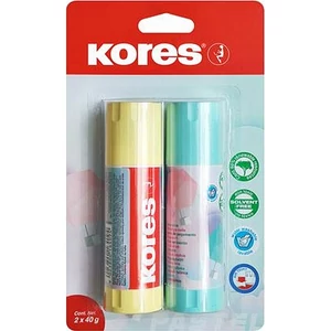 Ragasztóstift 40g Kores pasztell színű tokban, 2x40g