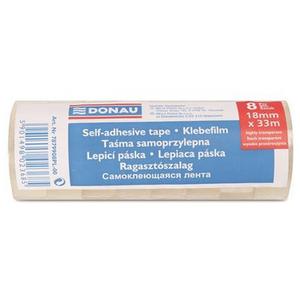 Ragasztószalag 18mmx33m Donau átlátszó 8tekercs/csomag Art.7879908PL-00