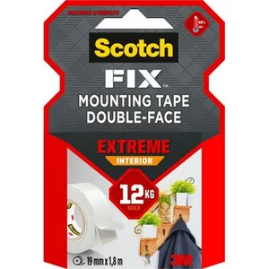 Ragasztószalag 3M Scotch kétoldalas, extra erős, 19 mm x 1,8 m Extreme Interior