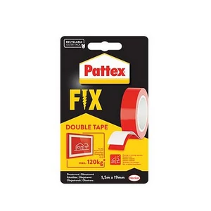 Ragasztószalag kétoldalas 19mmx 1,5m HENKE Pattex Fix 120kg piros