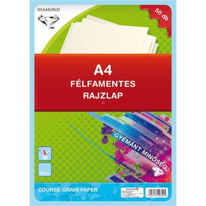 Rajzlaptömb A4 félfamentes Gyémánt 50 ív/csom. iskolai rajzlap Lizzy kollekció