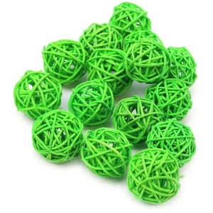Rattan gömb 3cm világos zöld 20db/csomag