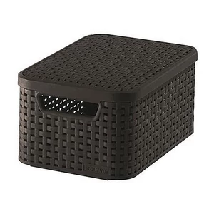 Rattan hatású kosár tetőve 6l barna CURVER Style S
