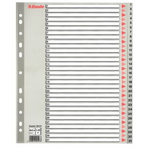 Regiszter Esselte 1-31 műanyag 1-31 A4 Esselte