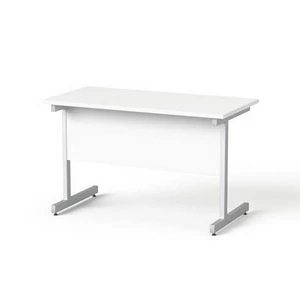 Íróasztal szürke fémlábbal 120x70cm MAYAH Freedom SV-25 fehér