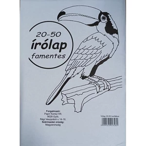 Írólap famentes 20-50 borítékos natur PAPAGÁJ kntr. iskolaszezonos termék