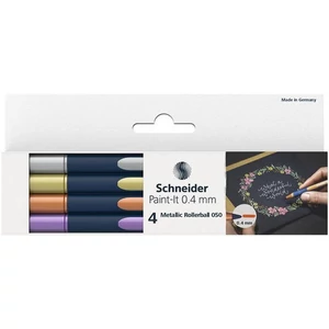 Rollertoll készlet Schneider Metálfényű 0,4 mm, Paint-It 050 4 különböző szín