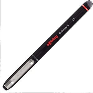Rollertoll Rotring 0,5mm kupakos, Rollerball fekete
