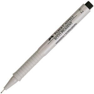 Faber-Castell tűfilc 0,2mm Ecco-Pigment fekete rostiron 166299